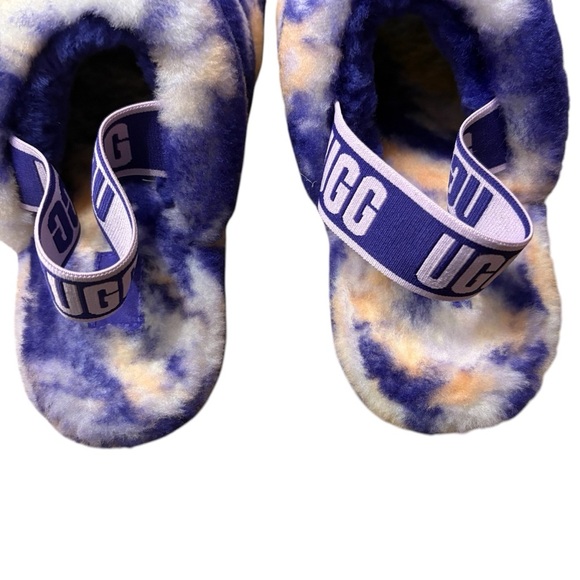UGG Fluff Yeah Slide Sling Back Sandals in Purple/Pink Tie-Dye Size 7 — SASSY!!! - Picture 7 of 8